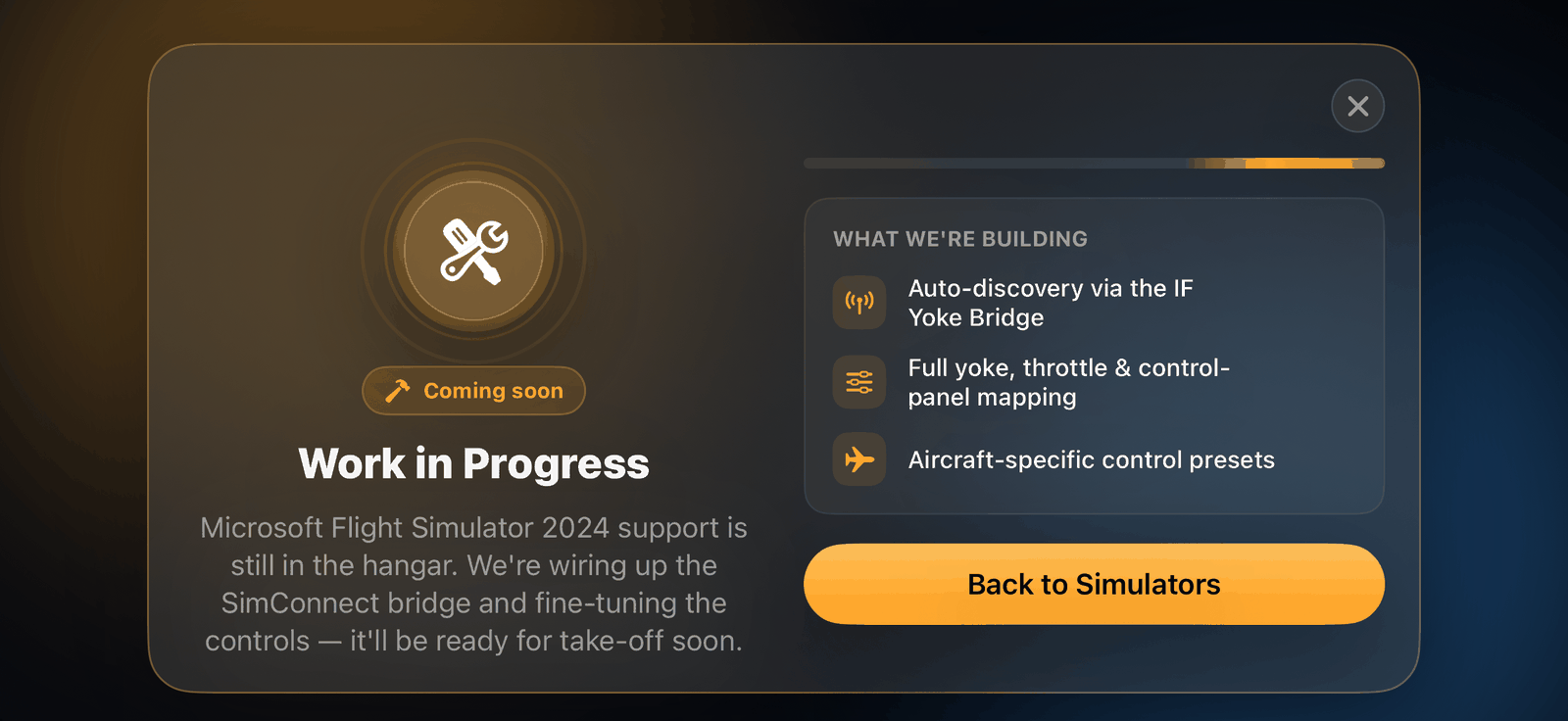 Microsoft Flight Simulator 2024 shown as Coming soon